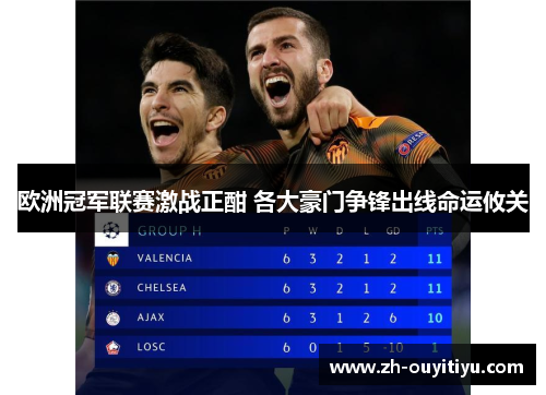 欧洲冠军联赛激战正酣 各大豪门争锋出线命运攸关